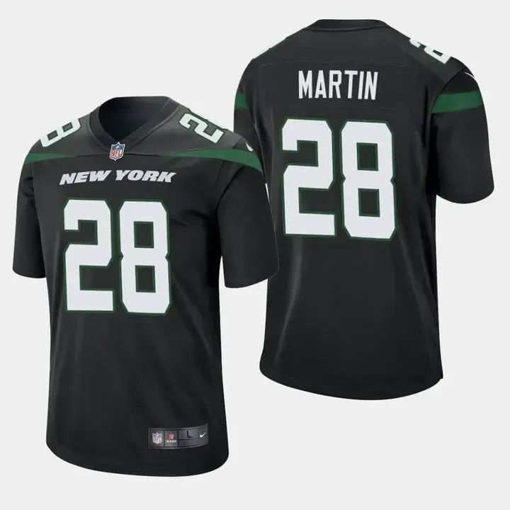 Men New York Jets 28 Curtis Martin Nike Black Game Retired Player NFL Jersey